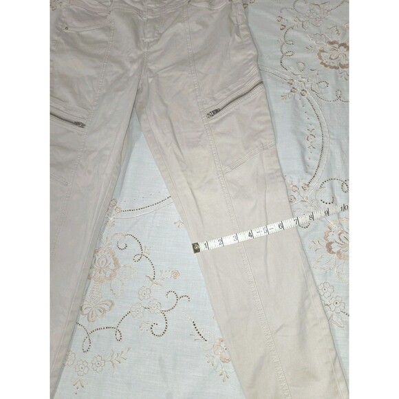 WHBM Skinny Cargo‎ Pants Women’s Phone Pockets Light Cream ($129) - Picture 8 of 15